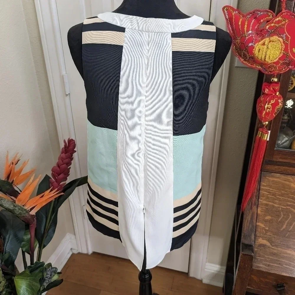 💘 Anthropologie Troubadour Split Stripe Tank Shirt - Picture 3 of 5
